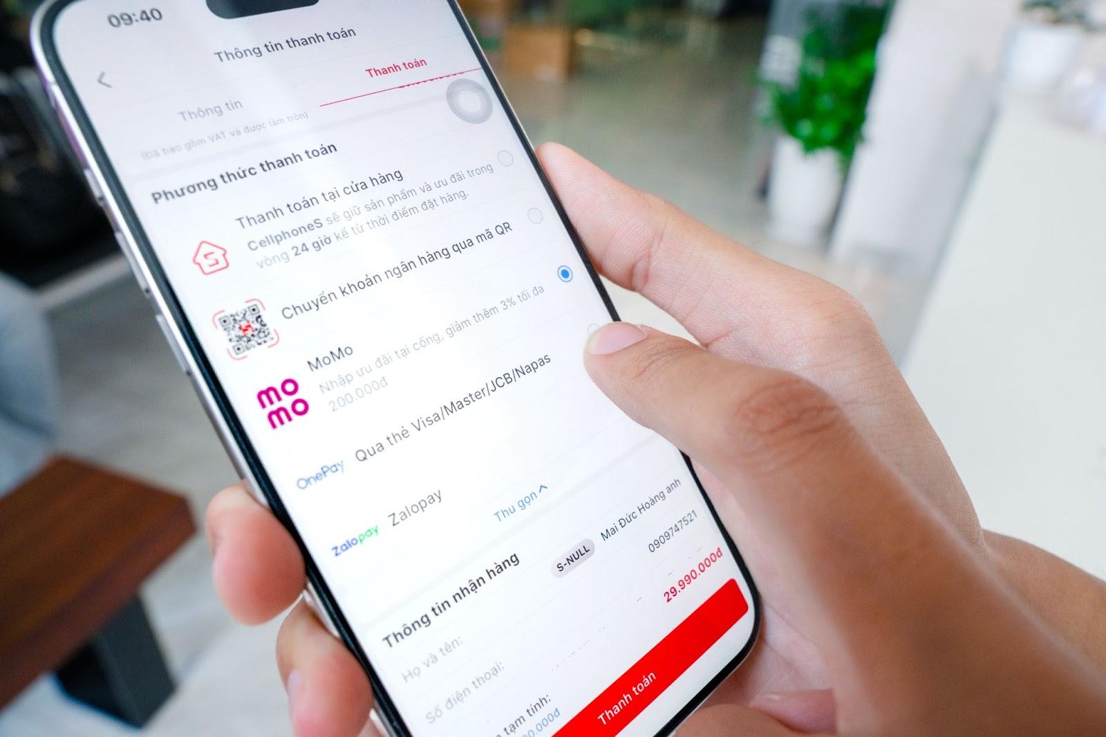 Giao diện ứng dụng phiên bản mới