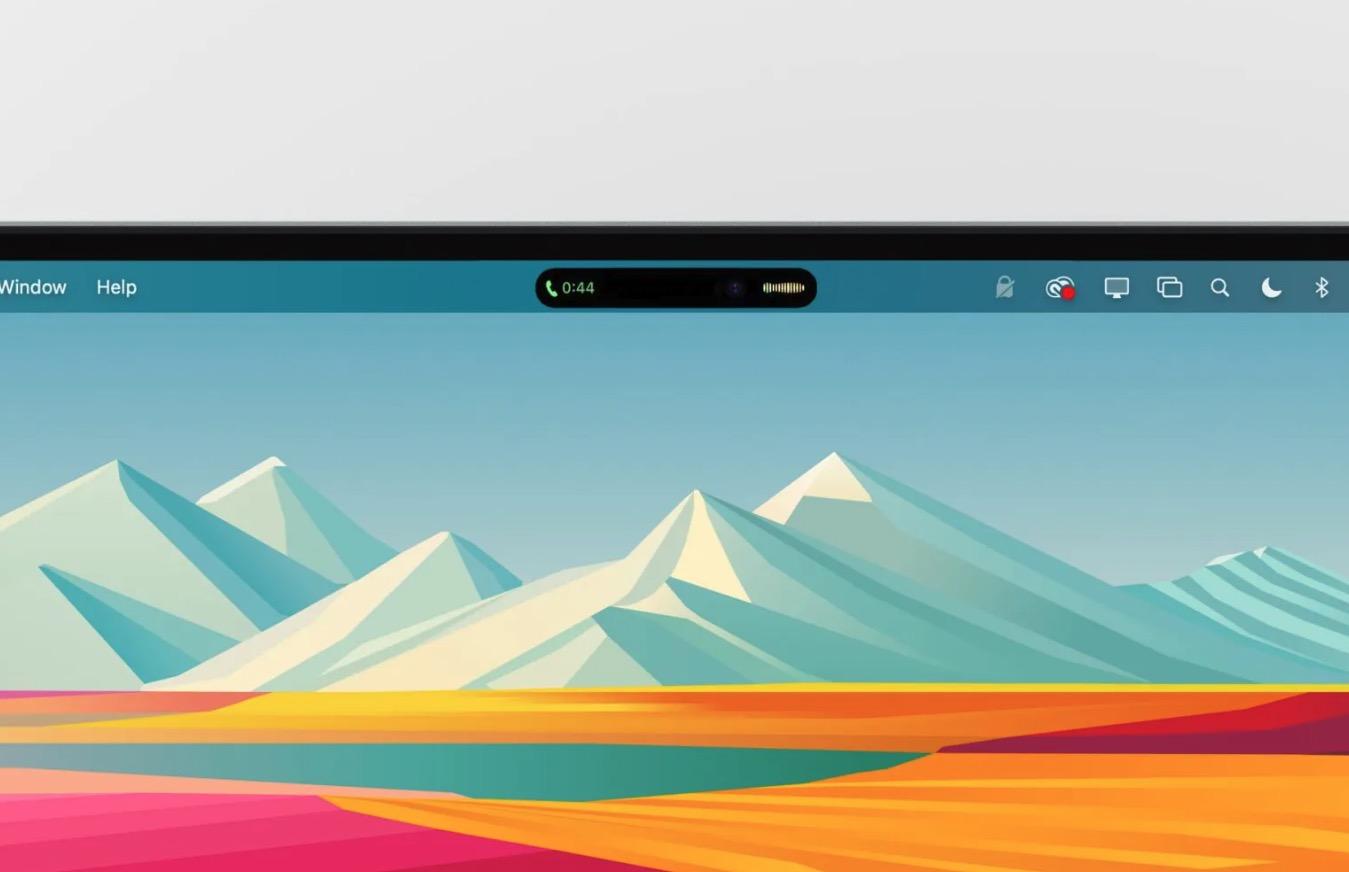 Ảnh minh hoạ MacBook Pro với Dynamic Island.