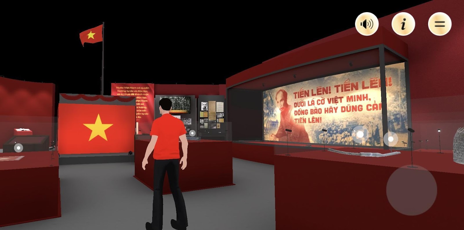 Nhân vật dẫn ảo di chuyển trong không gian số