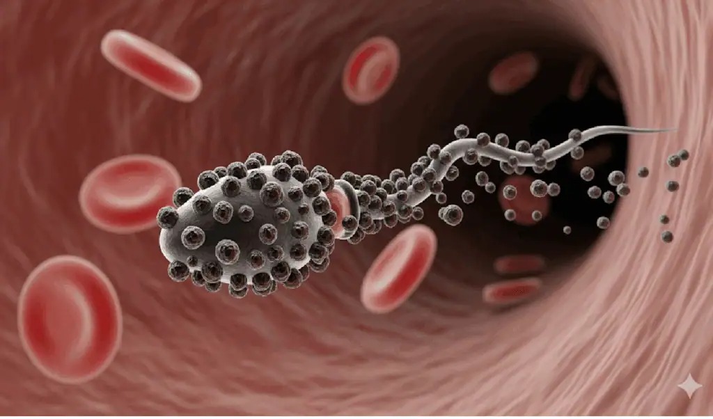 Robot tinh trùng phủ hạt nano