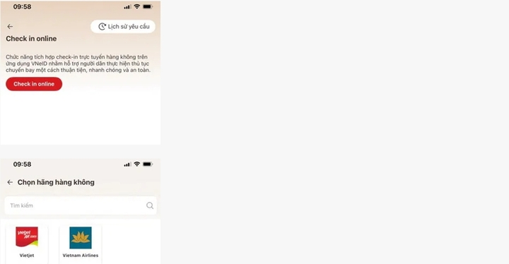 Thực hiện eKYC để nhận thẻ lên máy bay điện tử