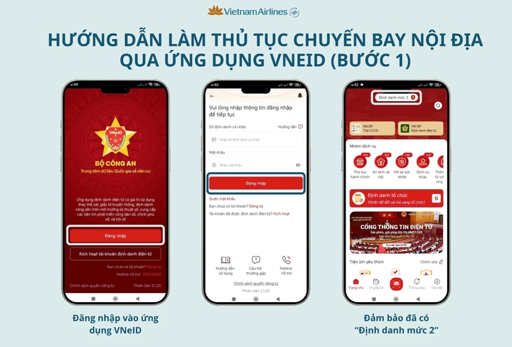 Hướng dẫn làm thủ tục trực tuyến trên VNeID