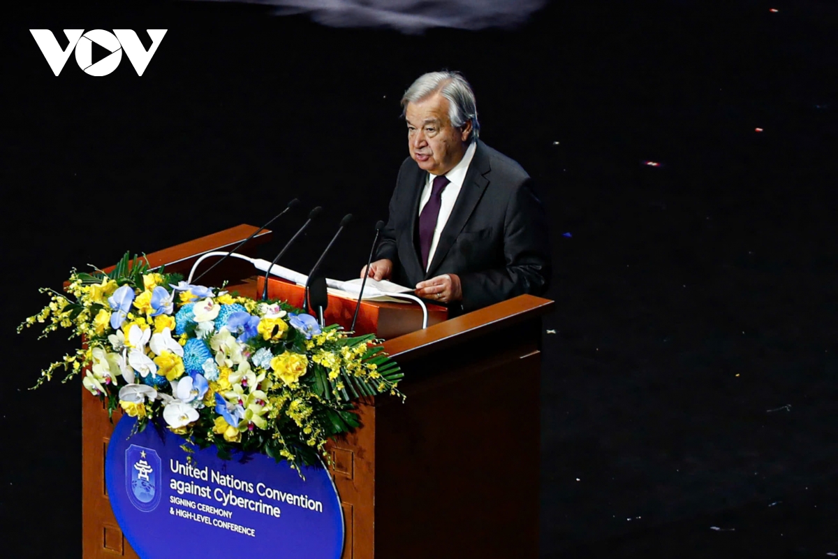 Tổng Thư ký Liên Hợp Quốc phát biểu António Guterres phát biểu tại lễ khai mạc