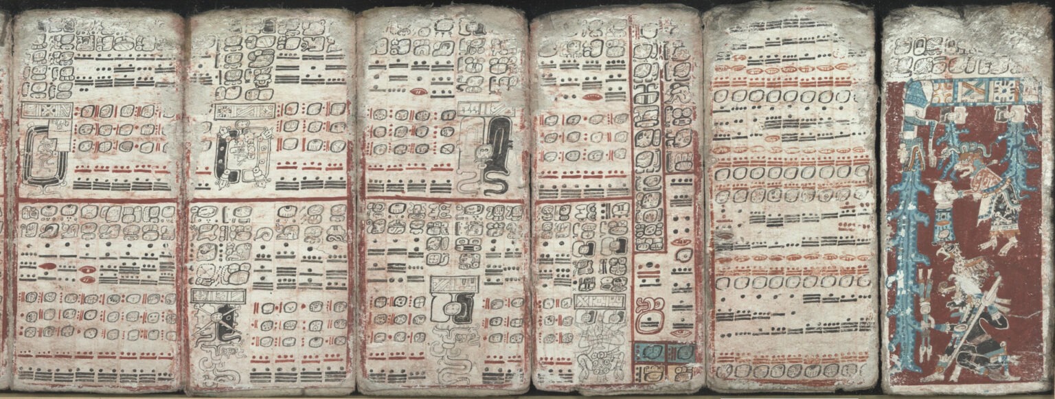 Bảng nhật thực trong Dresden Codex Bảng nhật thực dày đặc ký tự tượng hình và con số
